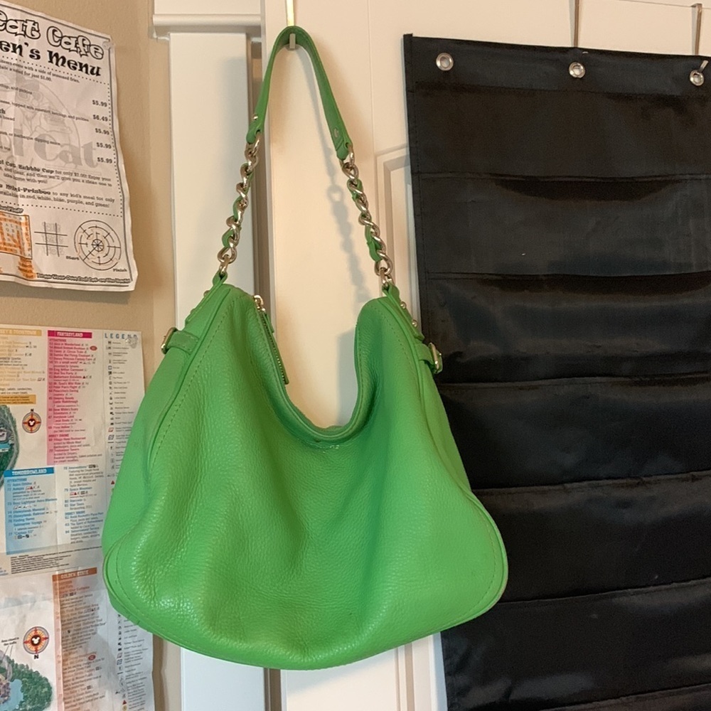 Kate Spade Cobble Hill Finley Hobo Pebbled Leather Shoulder Bag Shamrock Green - Picture 14 of 16
